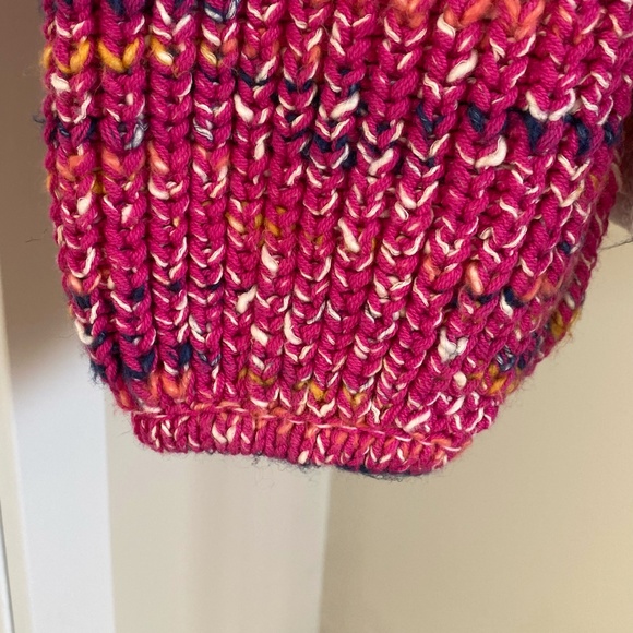 Gap Womens Fuschia Marled Soft Cotton Blend Knit Mock Neck Sweater- Sz-M - Picture 6 of 16